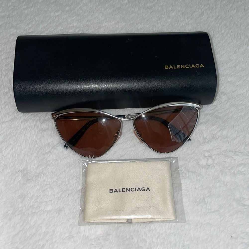 Balenciaga Metal Cat-Eye Sunglasses